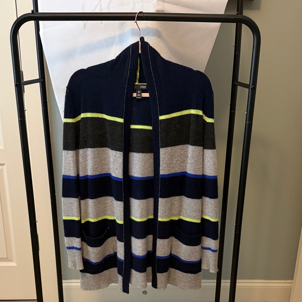 Striped Navy and Gray Women’s Sweater
